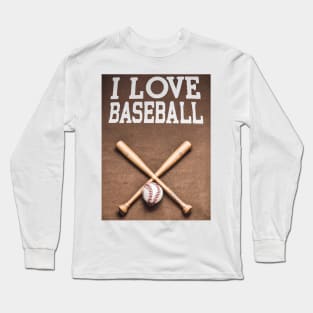 Eat Sleep Baseball Repeat Baseball Player Funny Baseball Long Sleeve T-Shirt